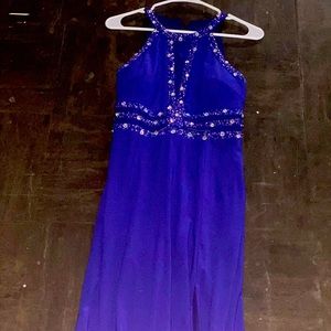Royal blue evening gown